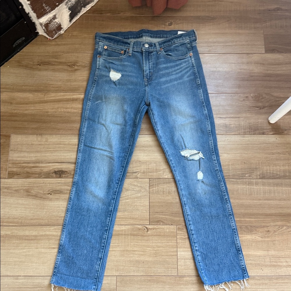 Gap Mid Rise Vintage Slim Jeans with Washwell in Medium Moreley, Size 29